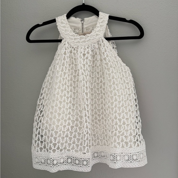 NWT Anthropologie White Eyelet Halter Top - Picture 1 of 4
